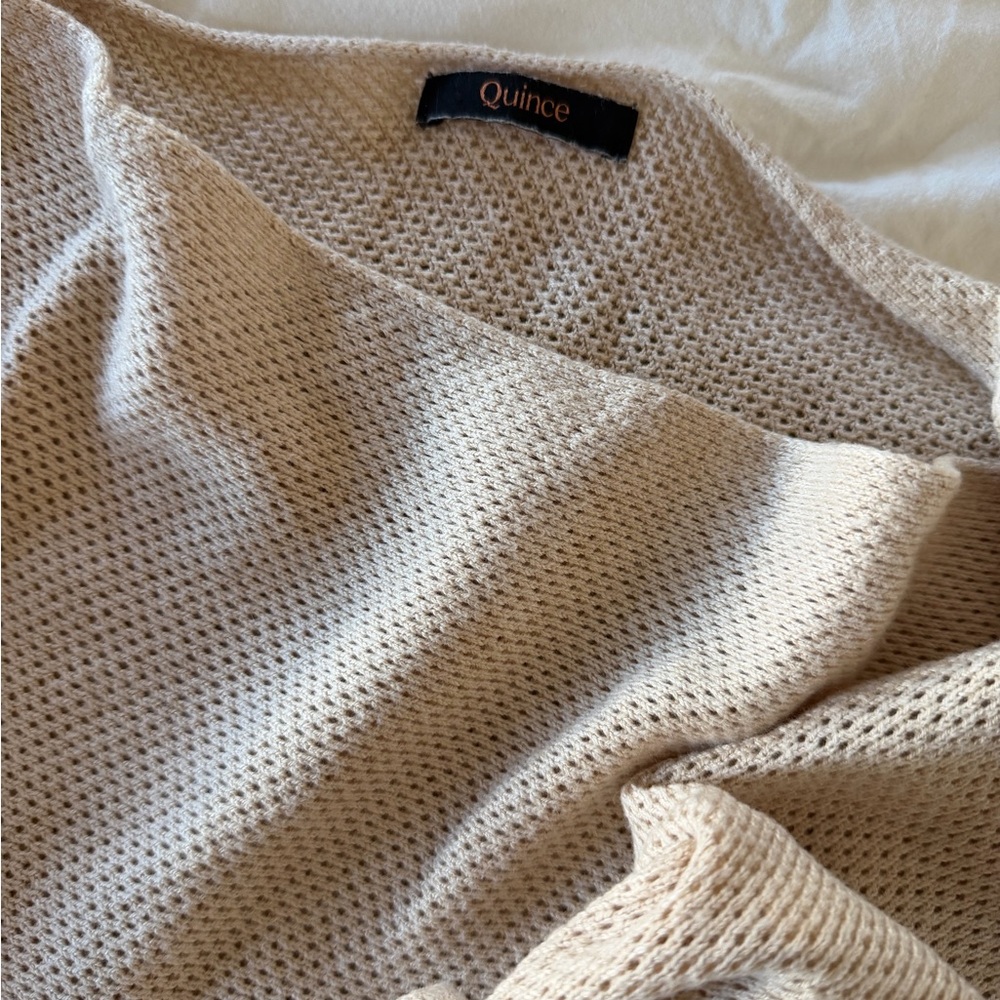 Quince Lightweight Cotton Cashmere Nursing Shawl — Heather Oatmeal